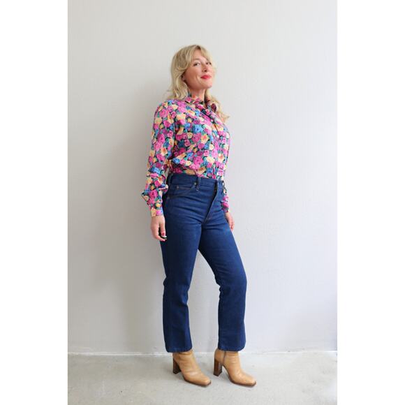 2000's Vintage Maus & Hoffman Floral Blouse Women's XS SM MD Liberty Art Fabrics - Picture 3 of 9